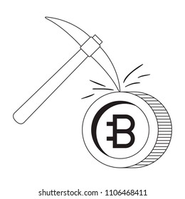 pick with bitcoin commerce technology icon