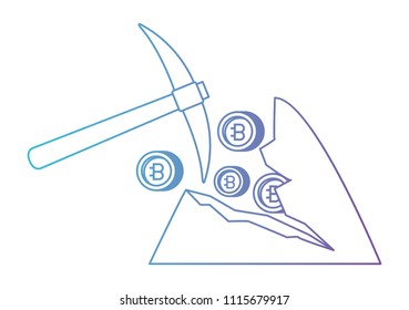 pick with bitcoin commerce technology icon