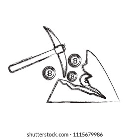 pick with bitcoin commerce technology icon