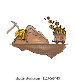 pick with bitcoin commerce technology icon