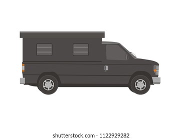 pick up car with box simple illustration