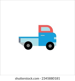 pick up car colored icon. illustration graphic of pick up car colored