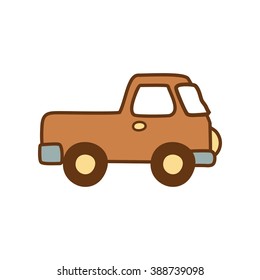 Pick Up Car Doodle Icon