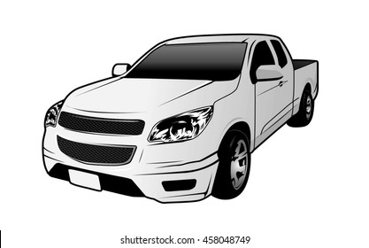 Pick up car front White 