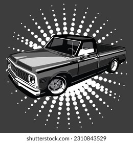 pick up car grey colour