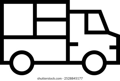 pick up car icon. Thin linear style design isolated on white background
