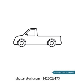 Pick Up Car Icon Vector Logo Template