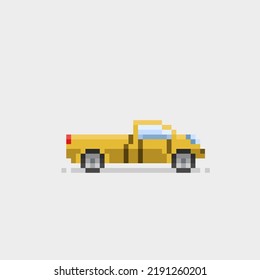 Pick-Car im Stil der Pixelkunst