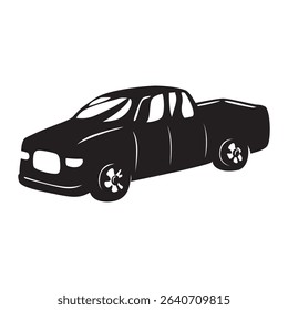 pick up car silhouette design. shipping business transportation.