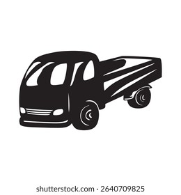 pick up car silhouette design. shipping business transportation.