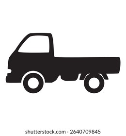 pick up car silhouette design. shipping business transportation.