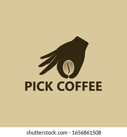 Pick Coffee Logo Template Design