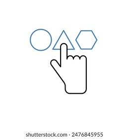 pick concept line icon. Simple element illustration. pick concept outline symbol design.