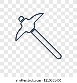 Pick concept vector linear icon isolated on transparent background, Pick concept transparency concept in outline style