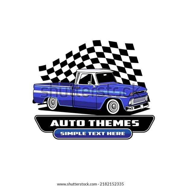 pick\
up custom classic auto theme logo icon design\
vector