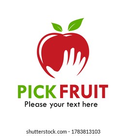 Ilustración de la plantilla del logotipo de la fruta escogida.adecuada para la marca