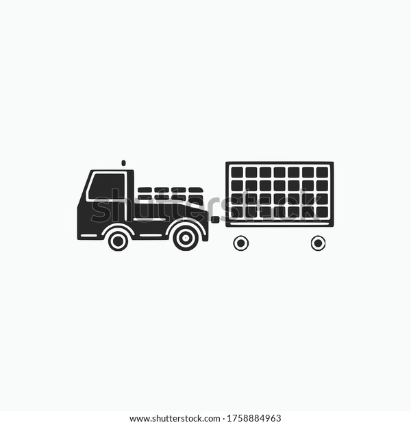 pick up\
goods  by truck glyph vector illusion\
icon
