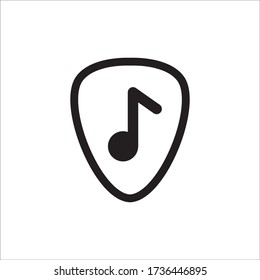 Pick Guitar Icon Vector Design Trendy