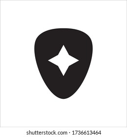 Pick Guitar Icon Vector Design Trendy