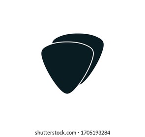 Pick guitar icon vector logo illustration