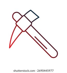 Pick Hammer icon with white background vector stock illustration