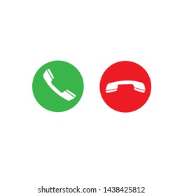 pick up and hang up icons for smartphone. vector illustration. isolated on white background.
