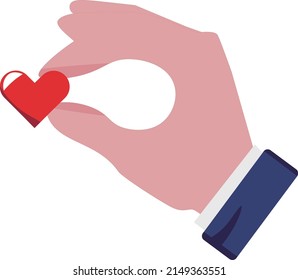 Pick Heart Piece Hand Fingers Picking Stock Vector (Royalty Free ...