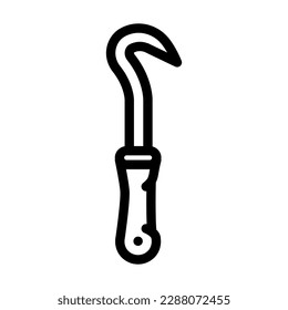 pick and hook garage tool line icon vector. pick and hook garage tool sign. isolated contour symbol black illustration