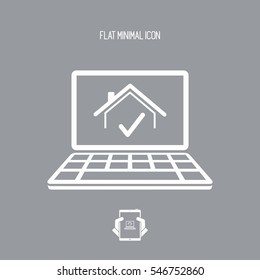 Pick house - Vector icon for computer website or application