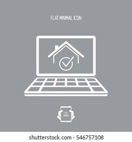 Pick house - Vector icon for computer website or application