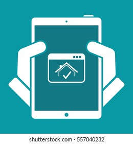 Pick house - Vector icon for computer website or application