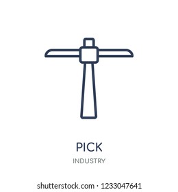 Pick icon. Pick linear symbol design from Industry collection. Simple outline element vector illustration on white background