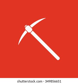 The pick icon. Pickax symbol. Flat Vector illustration
