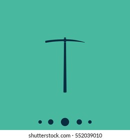 The pick icon. Pickaxe flat symbol.
