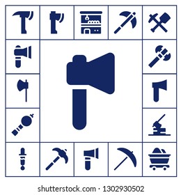  pick icon set. 17 filled pick icons.  Simple modern icons about  - Axe, Bladder pipe, Color picker, Pick, Claw machine, Mine