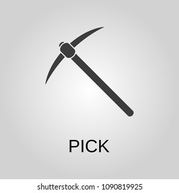 Pick icon. Pick symbol. Flat design. Stock - Vector illustration