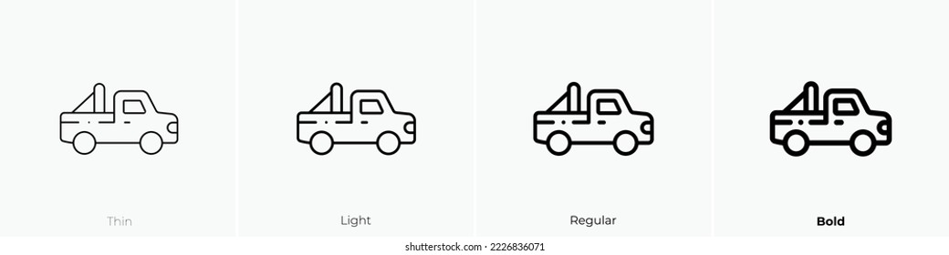 pick up icon. Thin, Light Regular And Bold style design isolated on white background