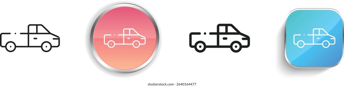 pick up icon. Thin Linear, Regular and Button Style Design Isolated On White Background