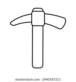 Pick icon vector. Pick axe illustration sign. Extraction symbol.  Mine logo.