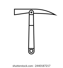 Pick icon vector. Pick axe illustration sign. Extraction symbol.  Mine logo.