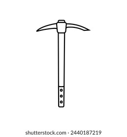 Pick icon vector. Pick axe illustration sign. Extraction symbol.  Mine logo.