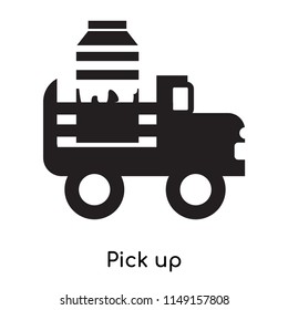 Pick up icon vector isolated on white background for your web and mobile app design, Pick up logo concept