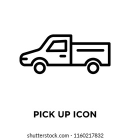 Pick up icon vector isolated on white background, Pick up transparent sign , linear symbol and stroke design elements in outline style