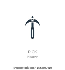 Pick icon vector. Trendy flat pick icon from history collection isolated on white background. Vector illustration can be used for web and mobile graphic design, logo, eps10