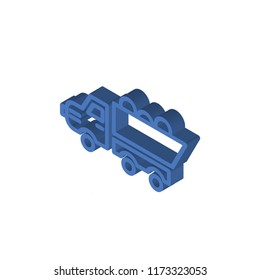 Pick up isometric left top view 3D icon