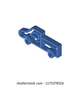 Pick up isometric left top view 3D icon