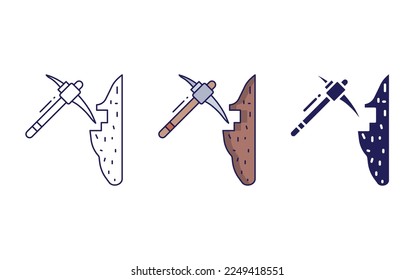 Pick Mattock icon vector illustration