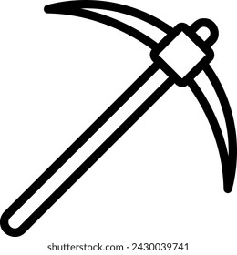 pick mattock line icon illustration vector