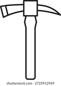 Escolher Design de Ícone de Linha de Vetor de Mattock