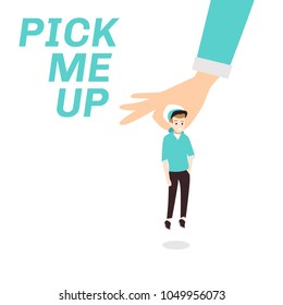 Pick Me Up Design Illustration